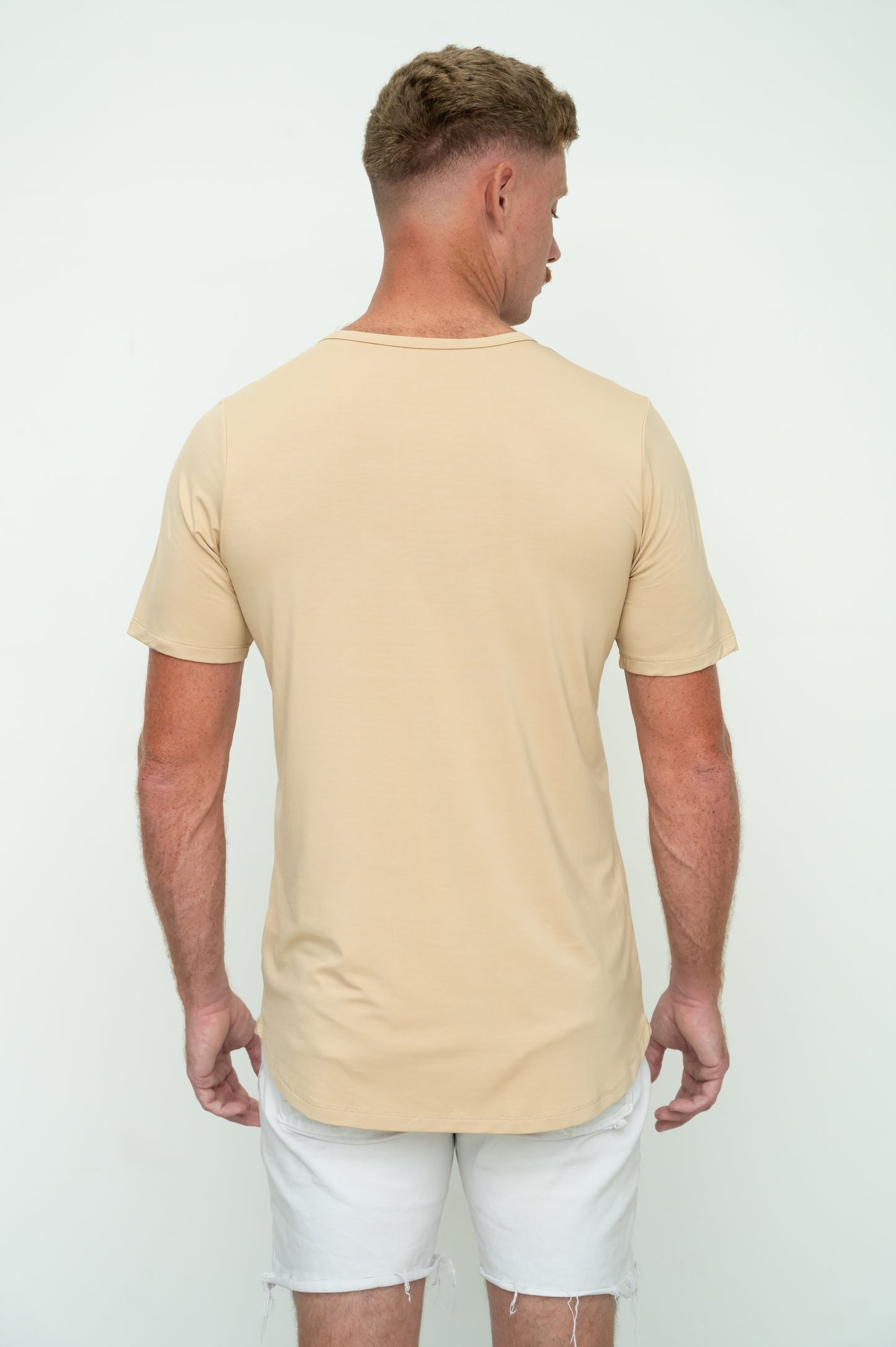 Relaxed Long Hem T - Beige