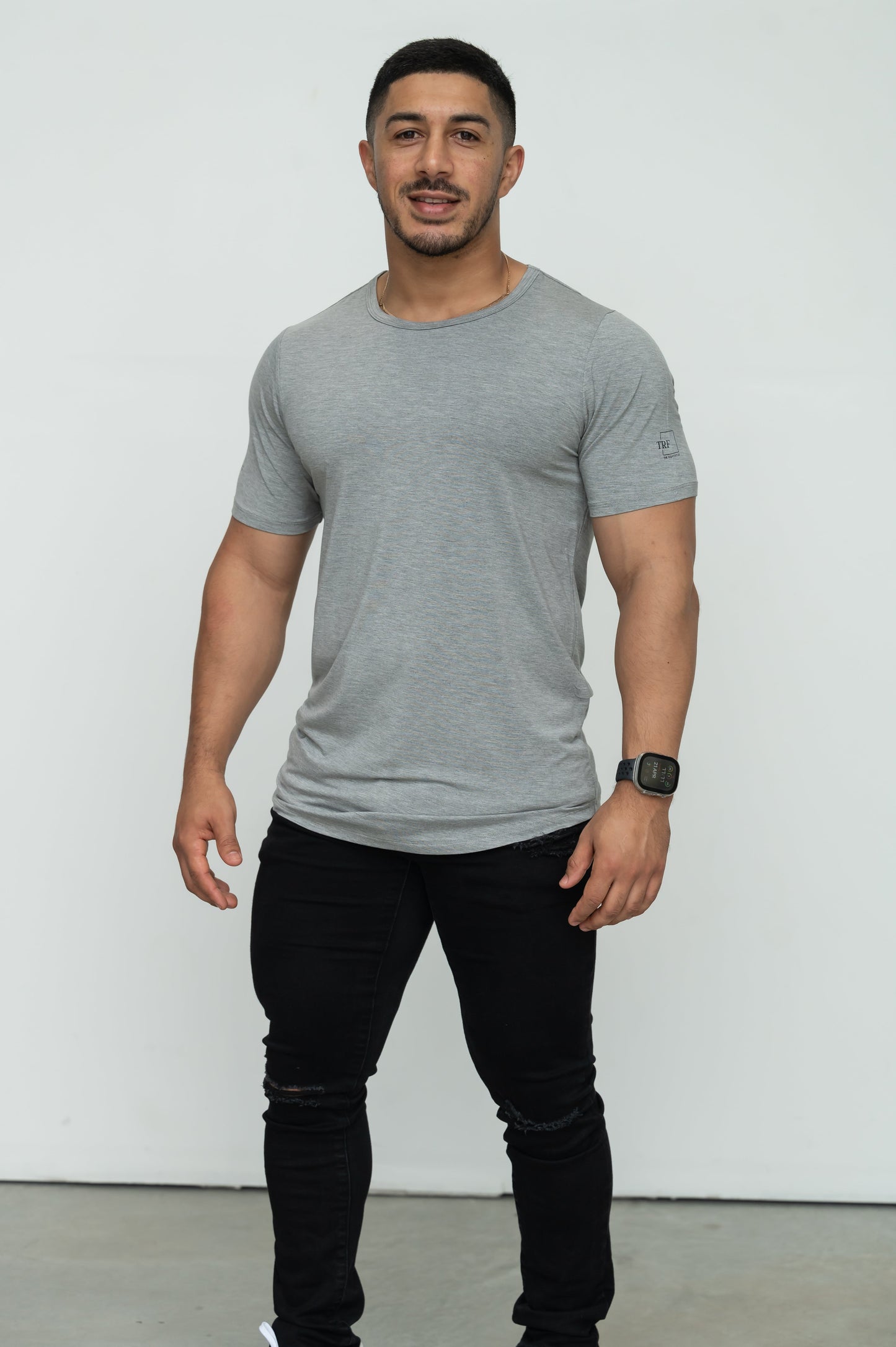 Relaxed Long Hem T Gray