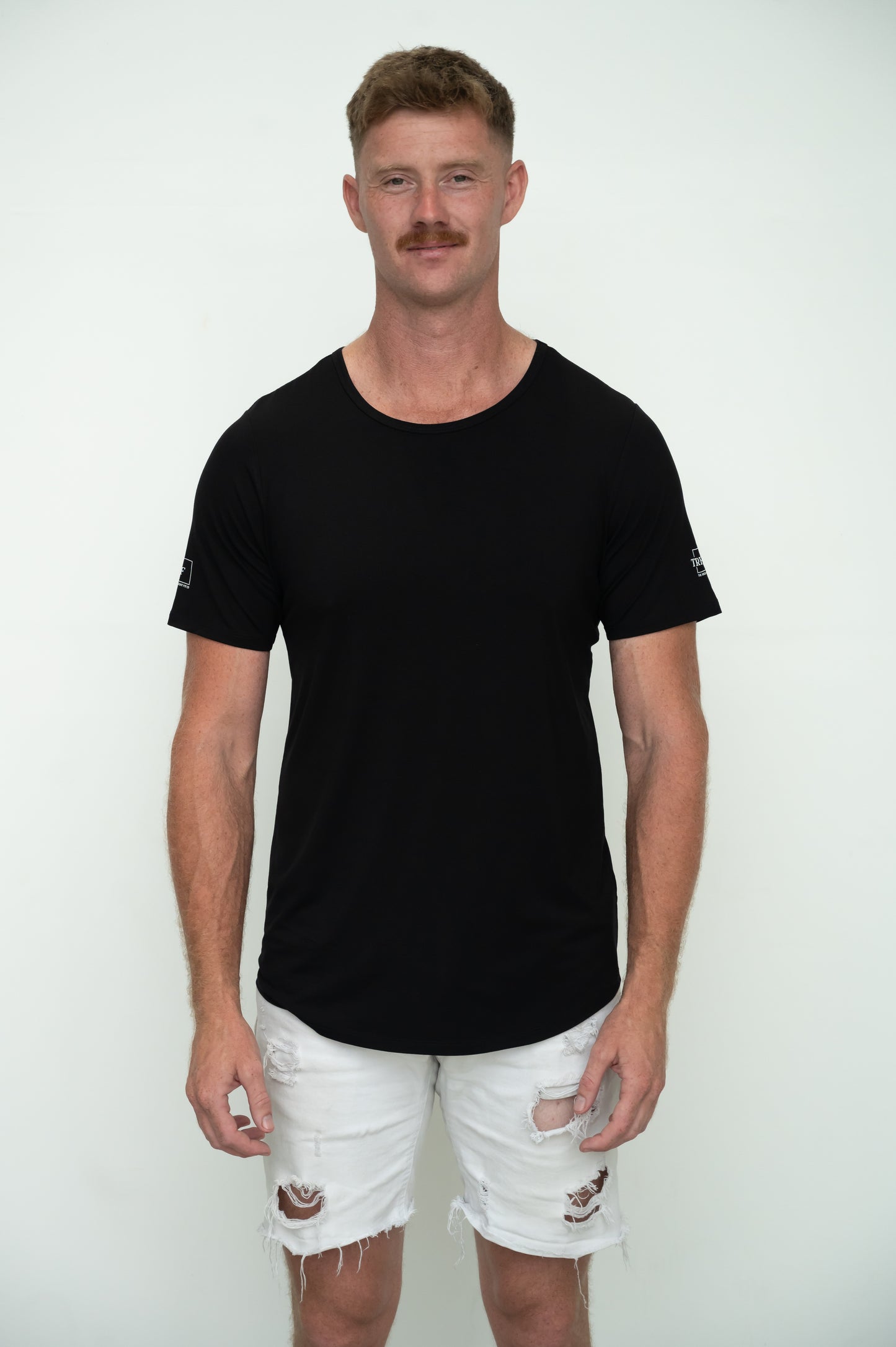 Relaxed Long Hem T - Black