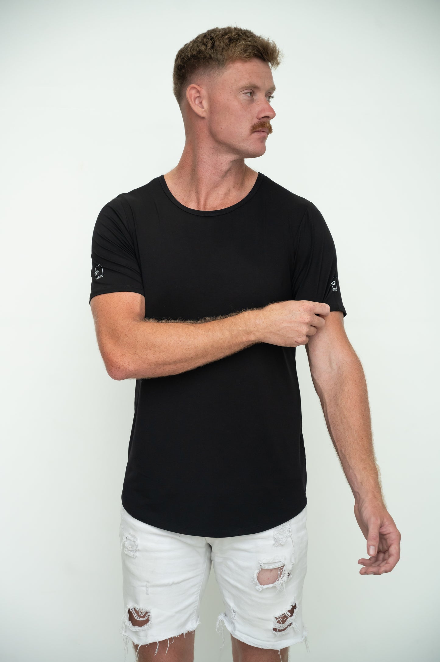 Relaxed Long Hem T - Black