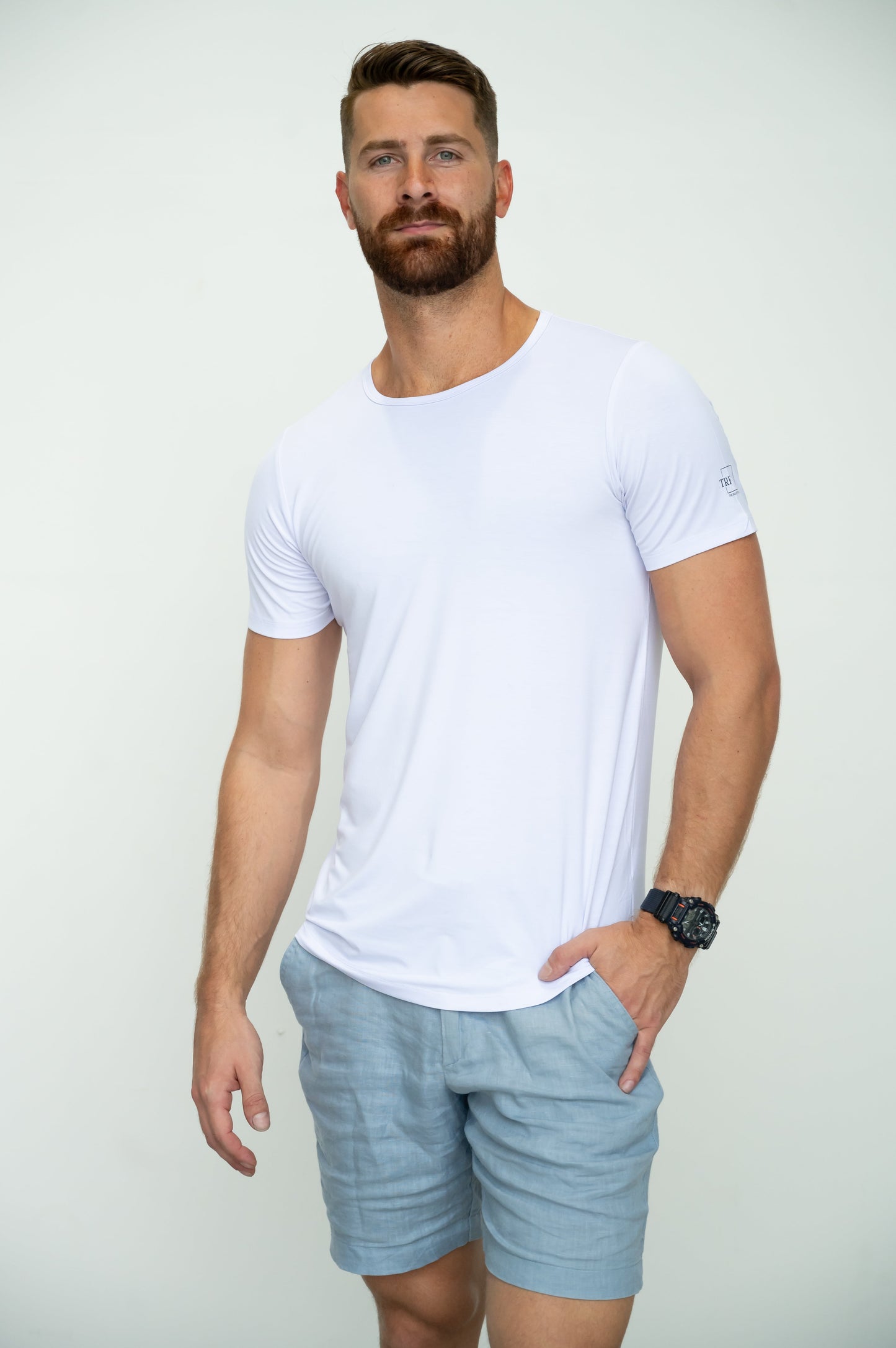 Relaxed Long Hem T - White