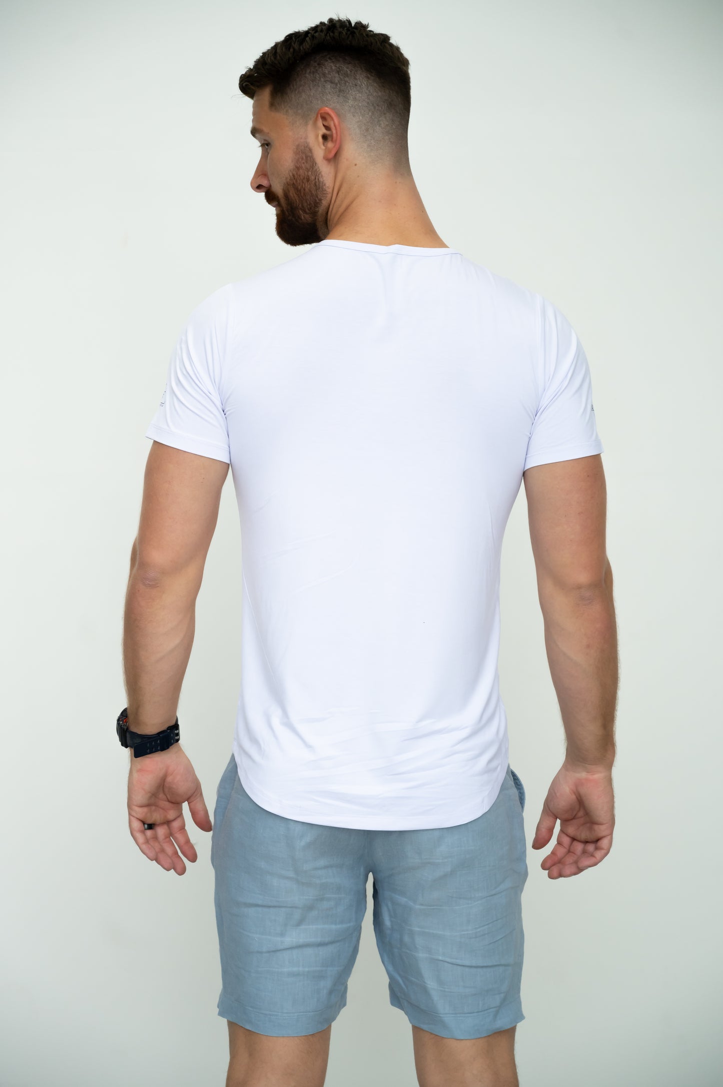 Relaxed Long Hem T - White