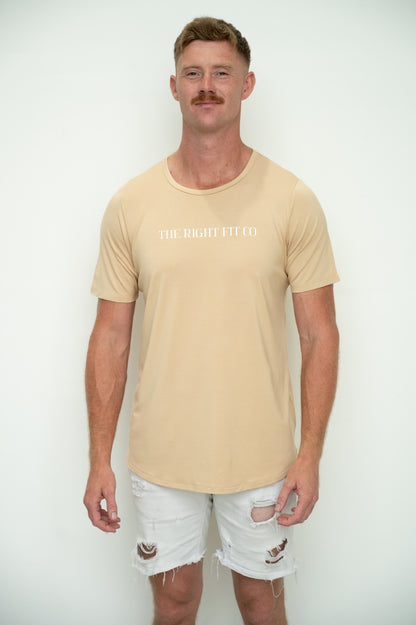 Relaxed Long Hem T - Beige